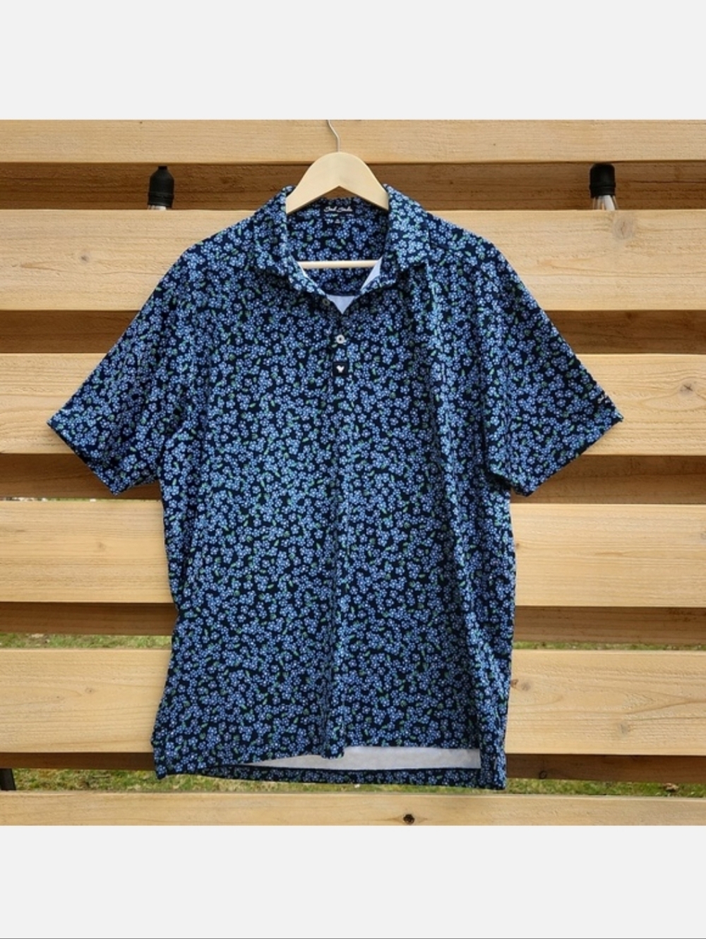 Men’s Bad Birdie Floral Polo Shirt Golf Performance XL